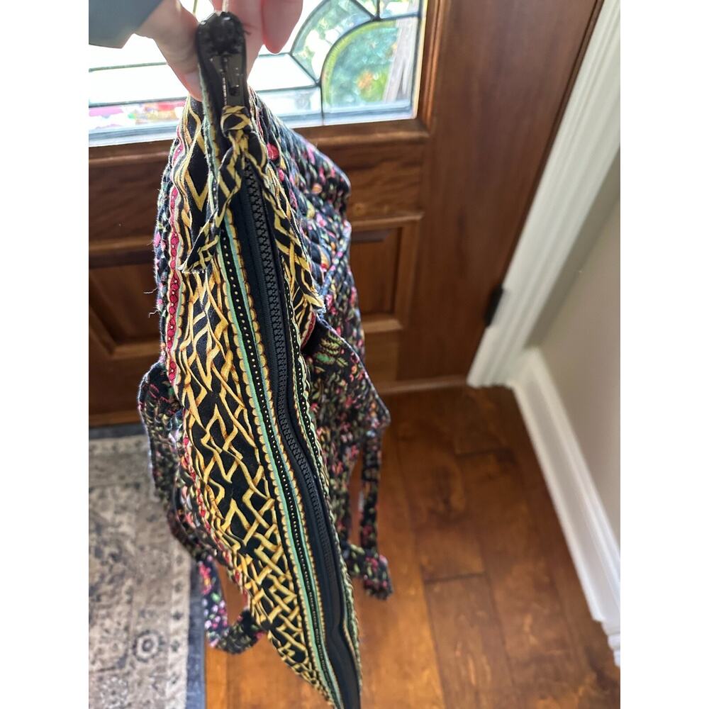Vtg Vera Bradley Original Ming Fall 2001 Large Black Bag Asian Floral Retired - Picture 11 of 16